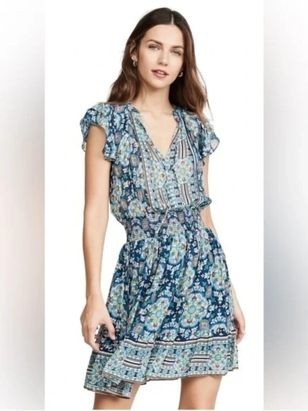 Shoshanna Amine Dress Bluebell/Optic Women’s 8